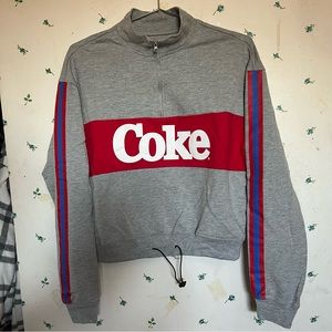 Coca-Cola cropped quarter zip